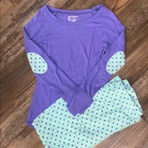 No Boundaries Polkadot PJ Set-Sz med